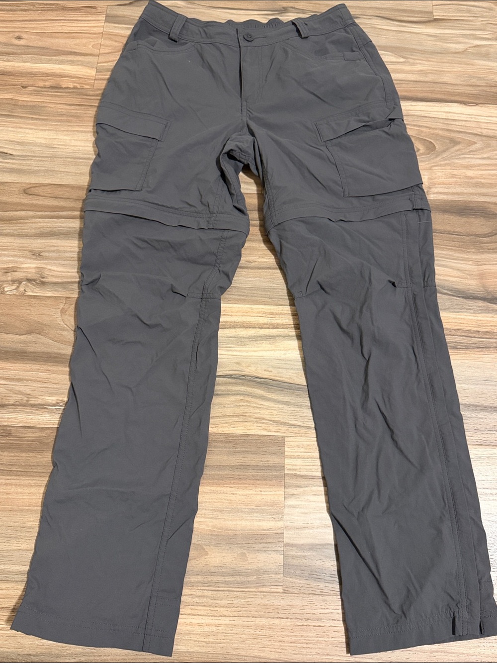 REI Co-op Sahara Convertible Pants Womens 8 Gray Quick Dry UPF Zip Off Hiking